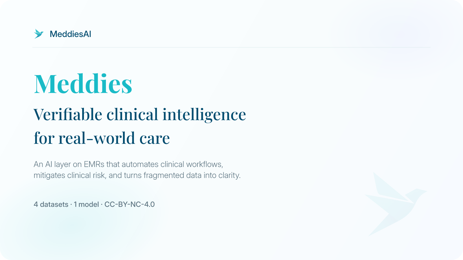 Meddies — verifiable clinical intelligence for real-world care